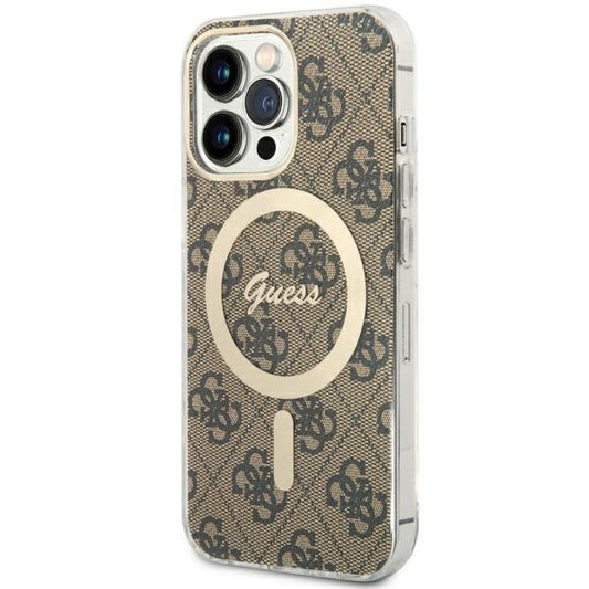 Guess GUHMP13LH4STW iPhone 13 Pro / 13 6.1" brown/brown hardcase 4G MagSafe