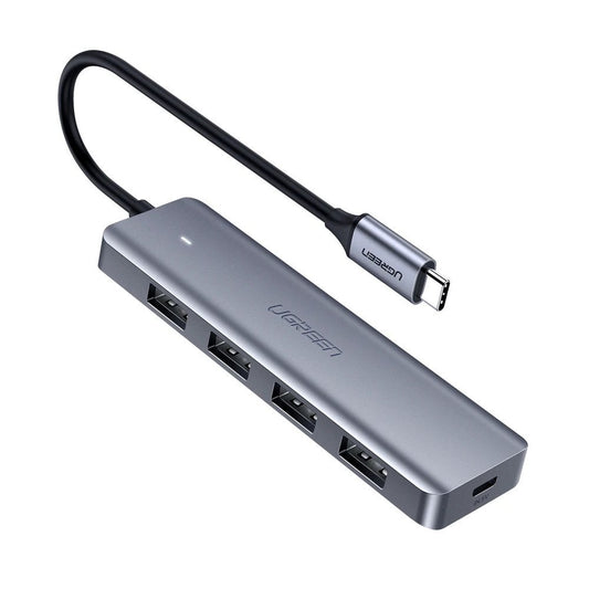 [RETURNED ITEM] Ugreen USB Type C HUB - 4x USB 3.2 Gen 1 with USB-C power port gray (CM219 70336)