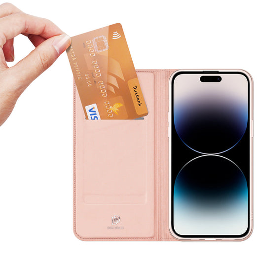 Dux Ducis Skin Pro Wallet Case for iPhone 15 Pro - Pink