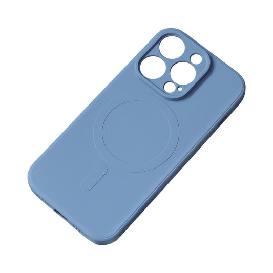 MagSafe compatible silicone case for iPhone 15 Pro Max Silicone Case - navy blue