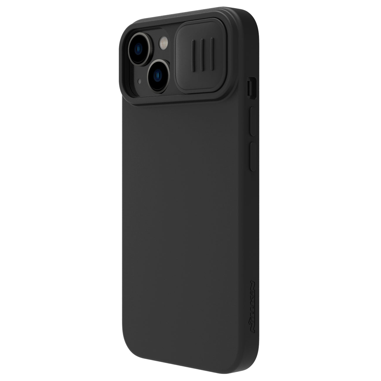 Nillkin CamShield Silky Silicone Case for iPhone 15 with Camera Protector - Black