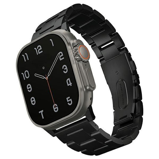 Uniq Osta Strap Case for Apple Watch 42/44/45/ 49mm Series 1/2/3/4/5/6/7/8/SE/SE2/Ultra Stainless Steel - Black
