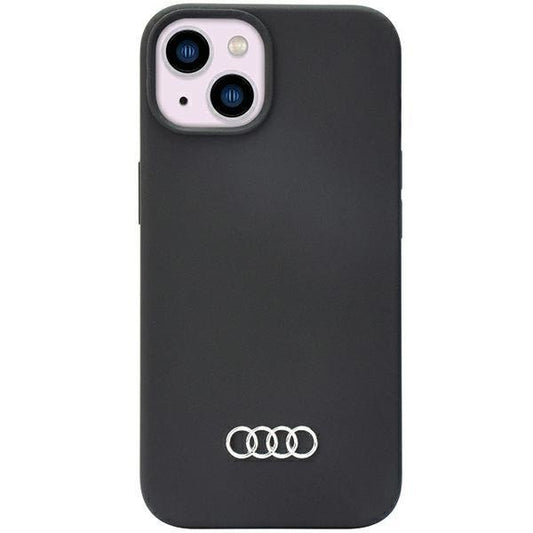 Audi Silicone Case iPhone 14 6.1&quot; black/black hardcase AU-LSRIP14-Q3/D1-BK