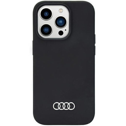 Audi Silicone Case iPhone 14 Pro 6.1&quot; black/black hardcase AU-LSRIP14P-Q3/D1-BK
