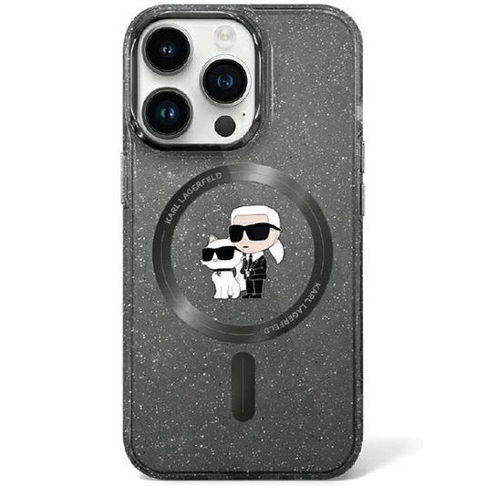 Karl Lagerfeld KLHMN61HGKCNOK iPhone 11 / Xr 6.1&quot; black/black hardcase Karl&amp;Choupette Glitter MagSafe