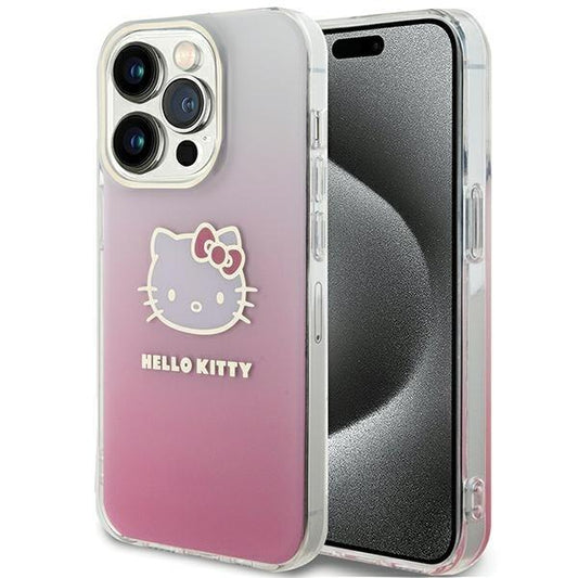 Hello Kitty IML Gradient Electrop Kitty Head case for iPhone 13 Pro Max - pink