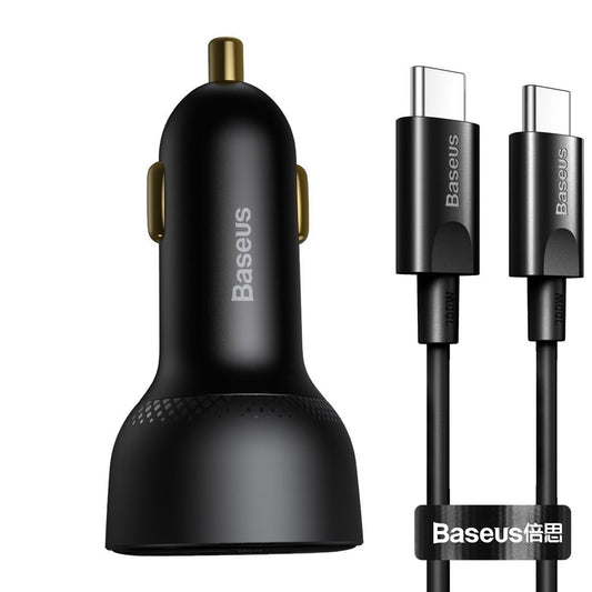 [RETURNED ITEM] [RETURNED ITEM] Baseus Superme fast car charger USB / USB Type C 100W PPS Quick Charge Power Delivery + USB cable Type C 100W (20V/5A) 1m black (TZCCZX-01)