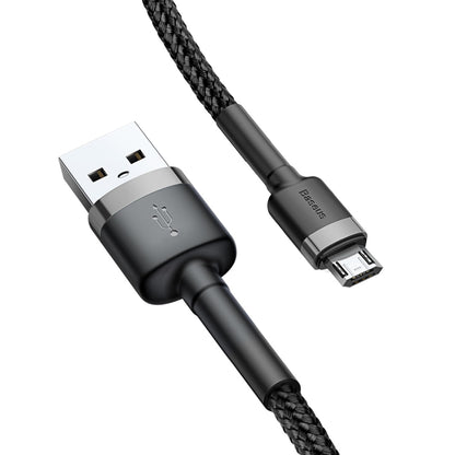 Baseus Cafule Cable durable nylon cable USB / micro USB QC3.0 2.4A 1M black-gray (CAMKLF-BG1)