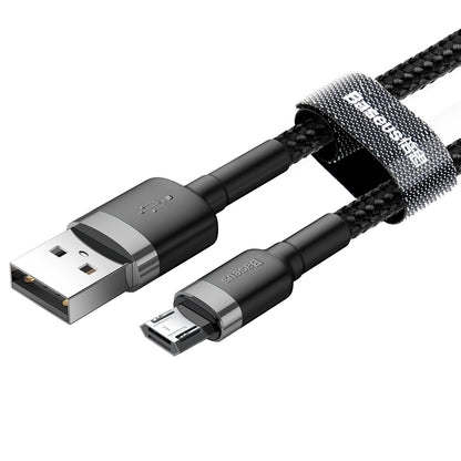 Baseus Cafule Cable durable nylon cable USB / micro USB 1.5A 2M black-gray (CAMKLF-CG1)