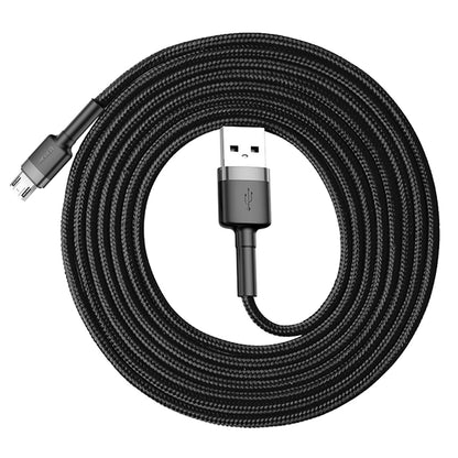 Baseus Cafule Cable durable nylon cable USB / micro USB 1.5A 2M black-gray (CAMKLF-CG1)