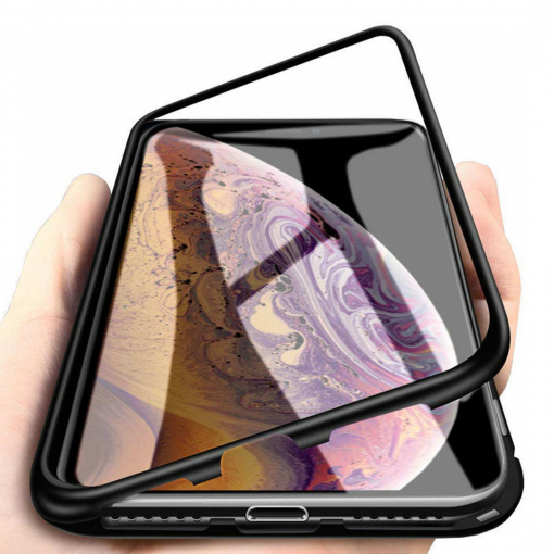 Husa 360 Magnetica Cu Sticla Pe Spate iPhone SE 2020