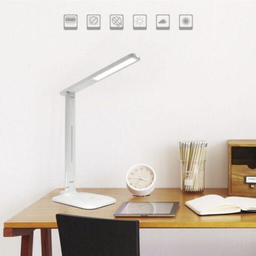 Lampa LED de birou, portabila cu acumulator, 3 moduri de lumina