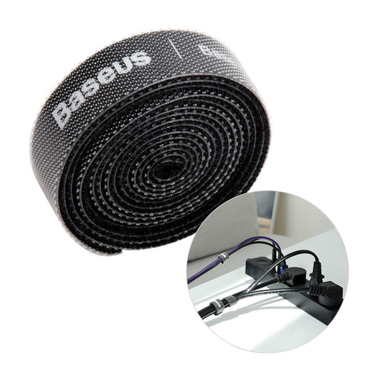 Baseus Rainbow Circle hook and loop Straps - velcro tape cable organizer 1m black (ACMGT-E01)