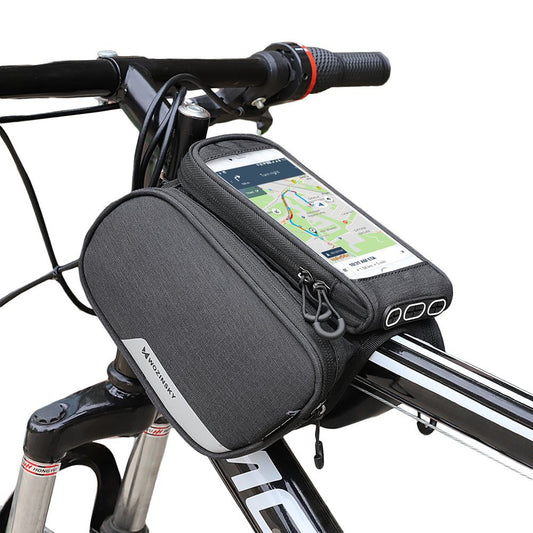 Wozinsky frame bike bag + detachable phone cover up to 6.5 "1.5l black (WBB7BK)