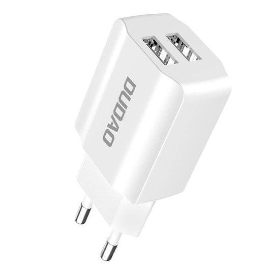 Dudao EU charger 2x USB 5V/2.4A white (A2EU white)