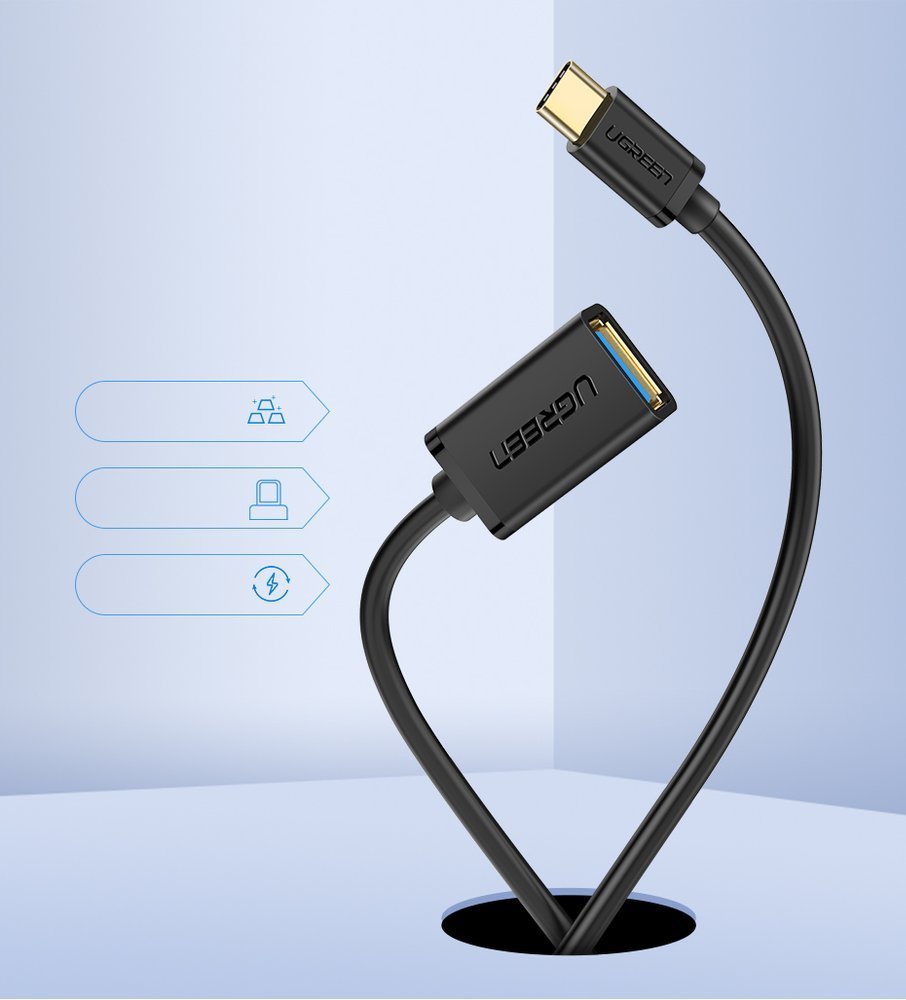 Ugreen adapter OTG cable USB 3.0 to USB Type C black (30701)