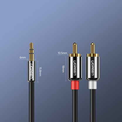 Ugreen audio cable 3.5 mm mini jack - 2RCA 3m black (10590)
