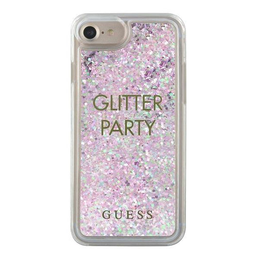 Guess GUHCP7GLUQPU iPhone 6/7/8 /SE 2020 / SE 2022 purple/purple hard case Liquid Glitter Party