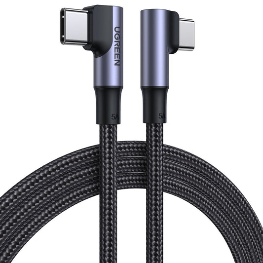 Ugreen angled USB Type C cable - USB Type C Quick Charge Power Delivery 100 W 5 A 2 m black (US335 70698)