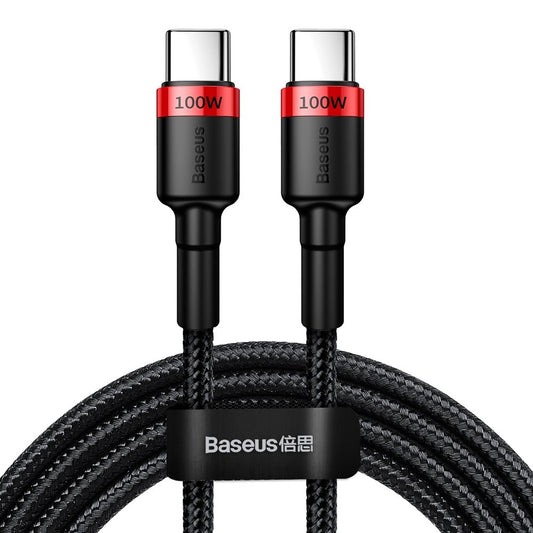 [RETURNED ITEM] Baseus Cafule Cable Nylon Braided Wire USB Typ C PD Power Delivery 2.0 100W 20V 5A 2m black (CATKLF-AL91)