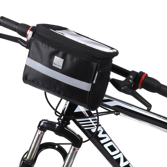 Wozinsky bike handlebar bag with phone case 2l black (WBB12BK)