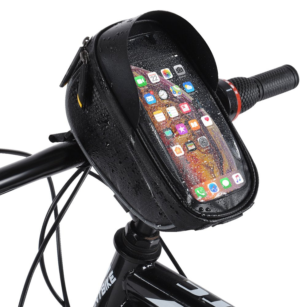 Wozinsky bike handlebar bag with phone case 1l black (WBB16BK)