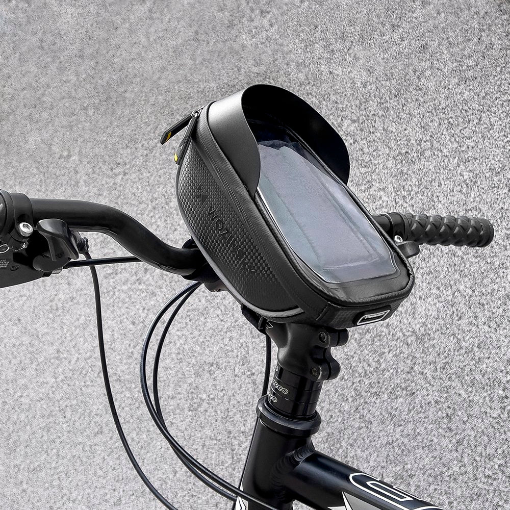 Wozinsky bike handlebar bag with phone case 1l black (WBB16BK)