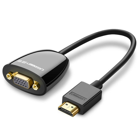 Ugreen Cable Cord Adapter Adapter One Way HDMI (Male) to VGA (Female) FHD Black (MM105 40253)
