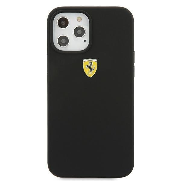 Ferrari FESSIHCP12MBK iPhone 12/12 Pro 6.1&quot; black/black hardcase On Track Silicone