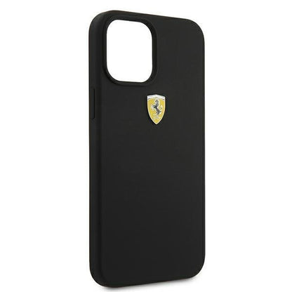 Ferrari FESSIHCP12MBK iPhone 12/12 Pro 6.1&quot; black/black hardcase On Track Silicone
