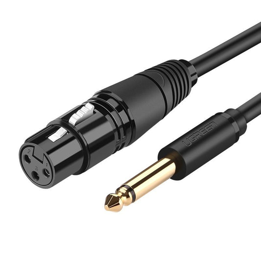 Ugreen audio cable Microphone cable to XLR microphone (female) - 6.35 mm jack (male) 3 m (AV131)