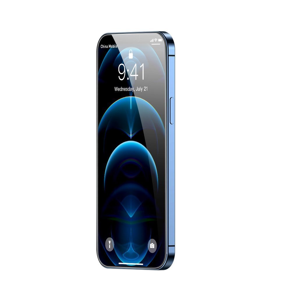 Baseus 2x Tempered Glass 0.3mm Anti Spy Full Screen Frame iPhone 12 Pro / iPhone 12 (SGAPIPH61P-KS01) (case friendly)