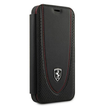 Ferrari FEOGOFLBKP12SBK iPhone 12 mini 5.4&quot; black/black book Off Track Perforated
