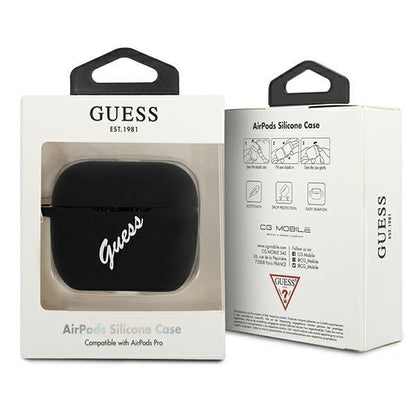 Guess GUACAPLSVSBW AirPods Pro cover black/white Silicone Vintage