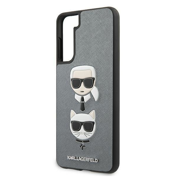 Karl Lagerfeld KLHCS21MSAKICKCSL S21+ G996 srebrny/silver hardcase Saffiano Ikonik Karl&Choupette Head