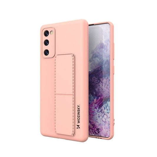 Wozinsky Kickstand Case Silicone Stand Cover for Samsung Galaxy S20 FE 5G Pink