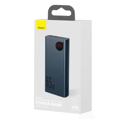 Baseus Adaman power bank 2x USB / 1x USB Type C / 1x micro USB 20000mAh 65W Quick Charge 4.0 Power Delivery blue (PPIMDA-D03)