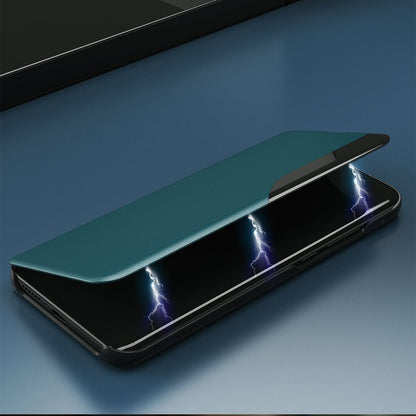 Eco Leather View Case elegant bookcase type case with kickstand for Xiaomi Redmi K40 Pro+ / K40 Pro / K40 / Poco F3 black