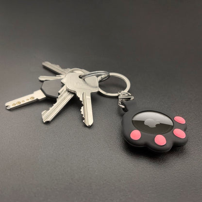 Cat Paw AirTag Case Silicone Case Keychain Pendant for AirTag pink