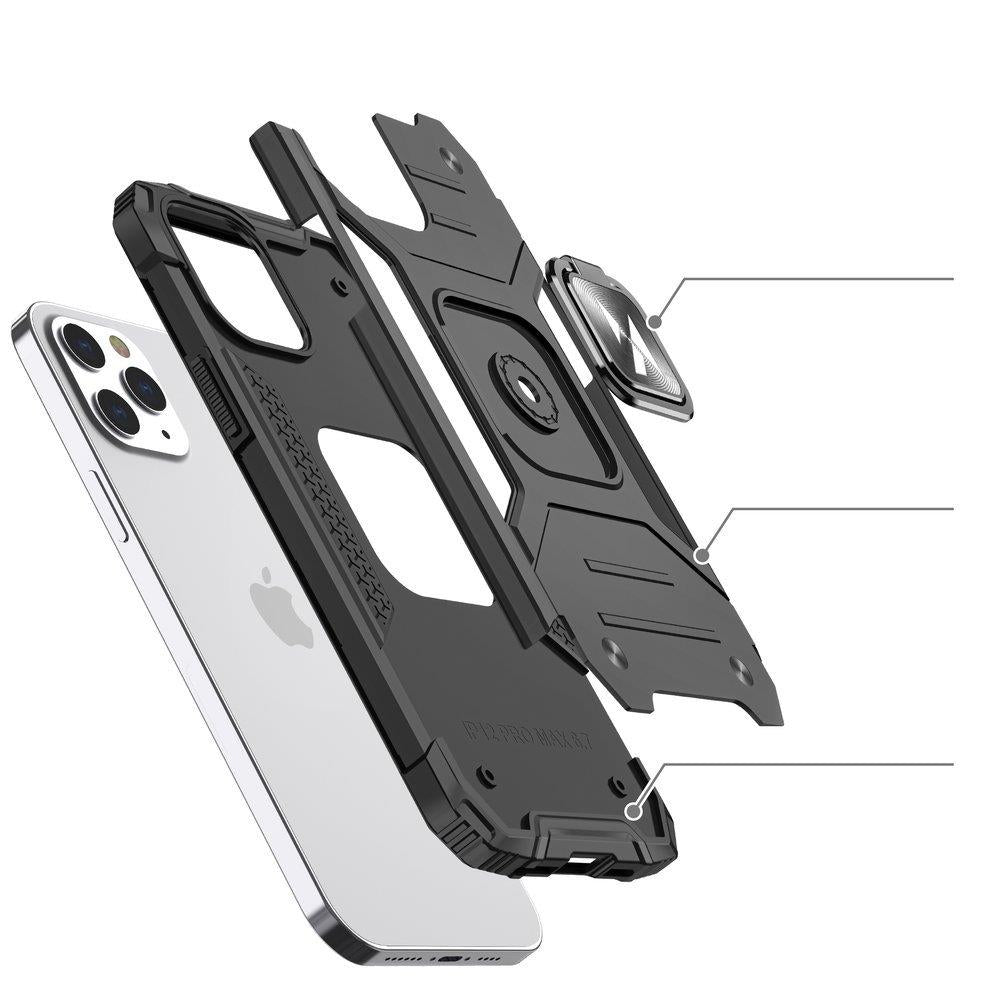 Wozinsky Ring Armor Case Kickstand Tough Rugged Cover for iPhone 13 Pro Max silver