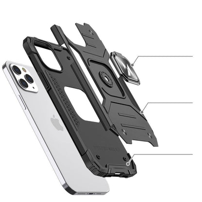 Wozinsky Ring Armor Case Kickstand Tough Rugged Cover for iPhone 13 Pro black