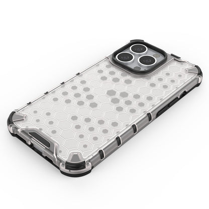 Honeycomb Case armor cover with TPU Bumper for iPhone 13 Pro transparent