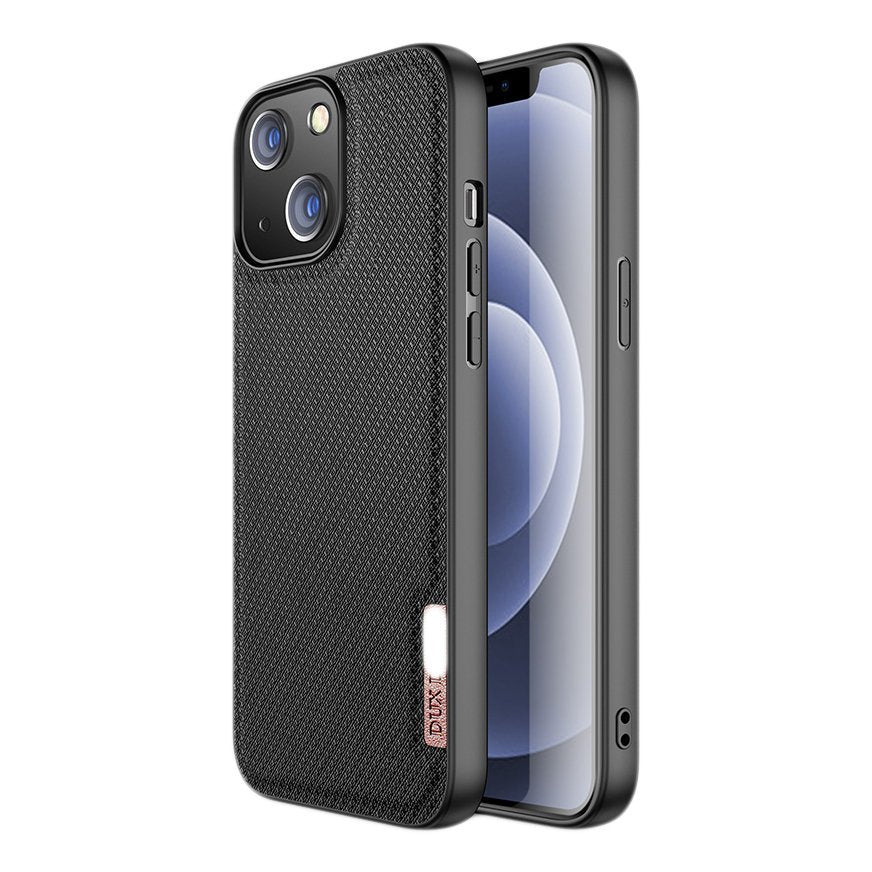 Dux Ducis Fino case covered with nylon material for iPhone 13 mini gray
