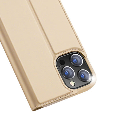 Dux Ducis Skin Pro Bookcase type case for iPhone 13 Pro golden