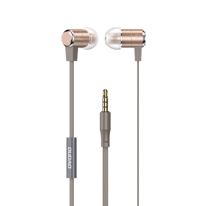 Dudao in-ear headphones headset with remote control and microphone 3.5 mm mini jack gold (X13S)