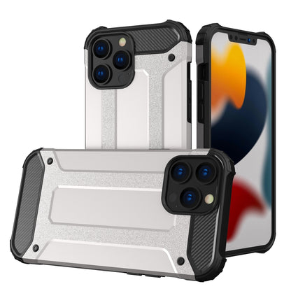 Hybrid Armor Case Tough Rugged Cover for iPhone 13 Pro Max silver