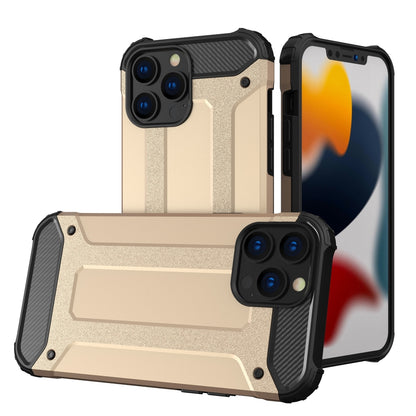Hybrid Armor Case Tough Rugged Cover for iPhone 13 Pro golden
