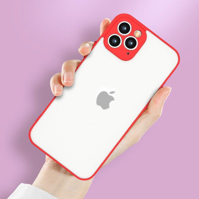 Milky Case silicone flexible translucent case for Samsung Galaxy S21 5G red