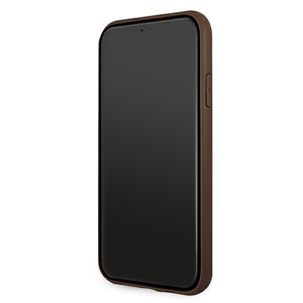 Guess GUHCN654GMGBR iPhone 11 Pro Max brown/brown hardcase 4G Big Metal Logo