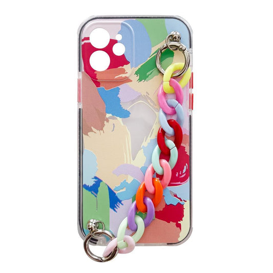 Color Chain Case gel flexible elastic case cover with a chain pendant for Xiaomi Redmi 10 multicolour  (4)